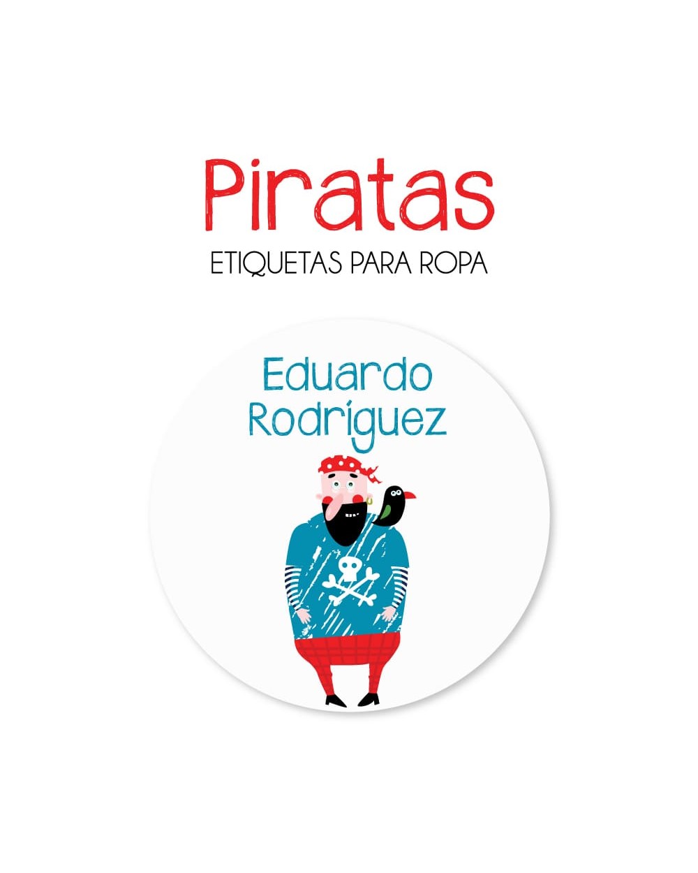 Ropa Piratas-Etiquetas Para Ropa