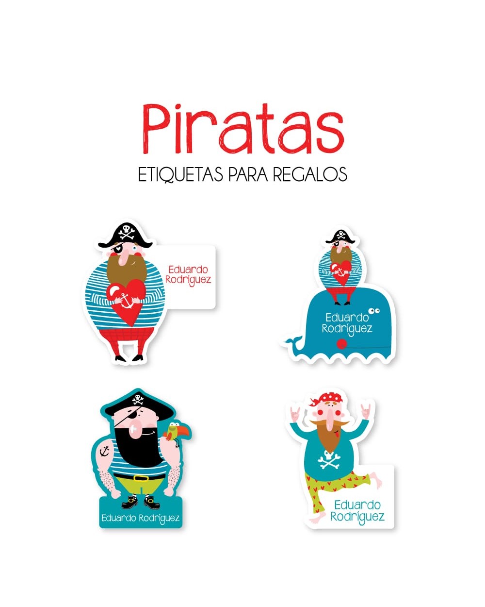 Paquete de etiquetas para Regalo Piratas - Etiquetas Para Regalos Paquete de etiquetas para Regalo Piratas - Etiquetas Para Regalos