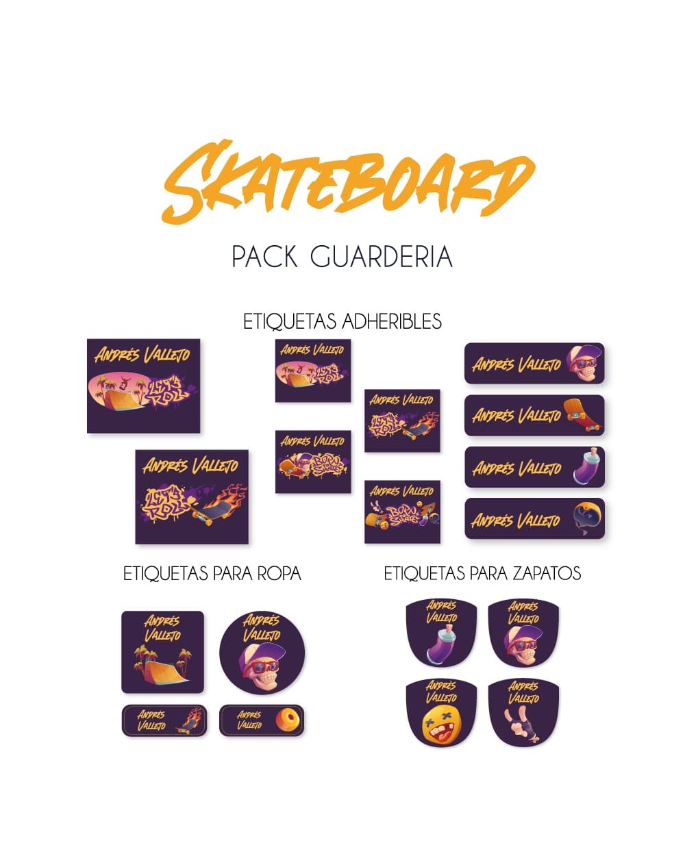 Pack Guardería Skateboard | Pack Guarderia