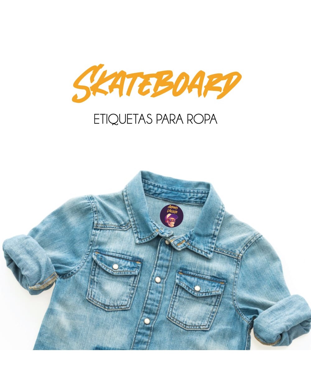 Ropa Skateboard-Etiquetas Para Ropa