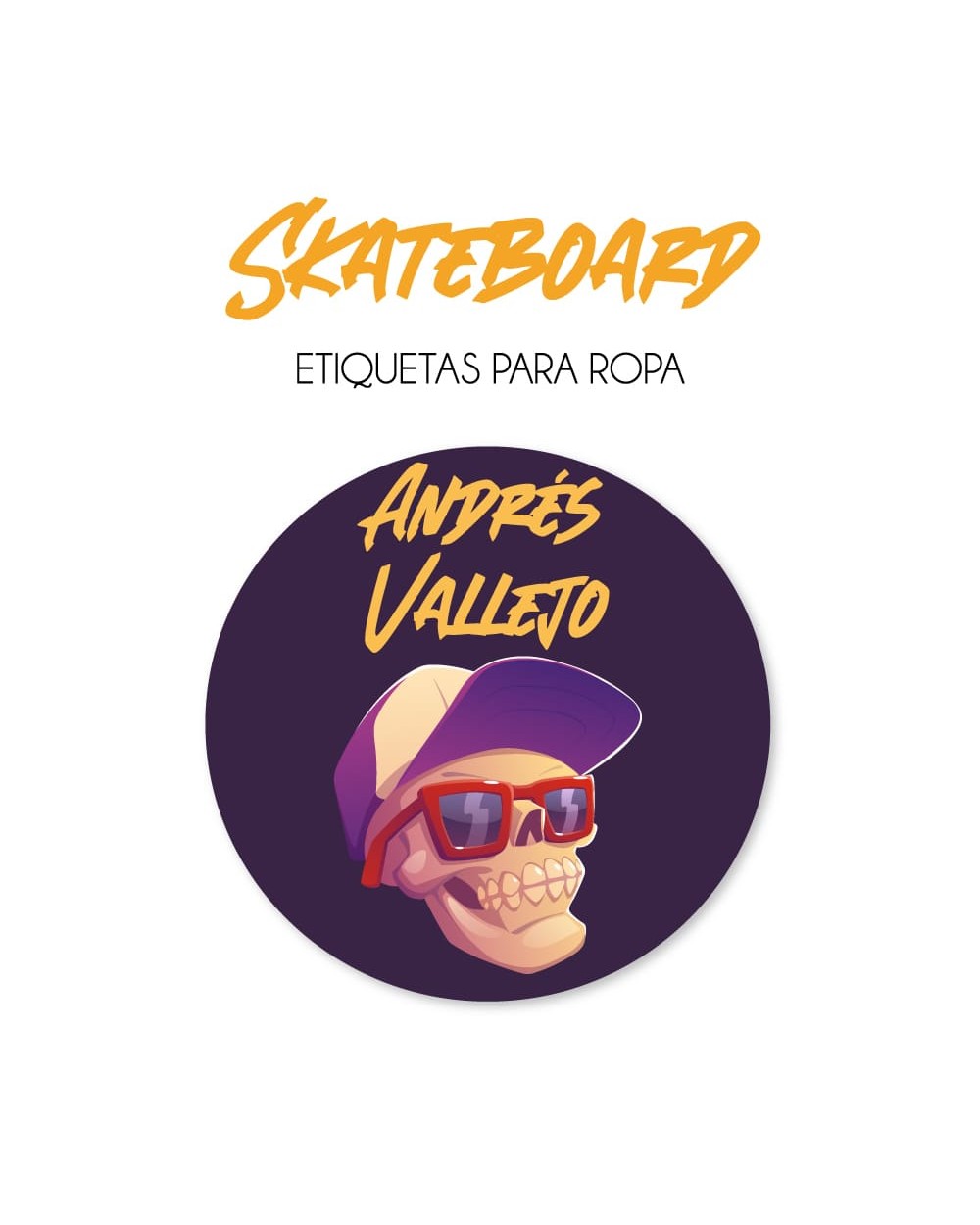 Ropa Skateboard-Etiquetas Para Ropa
