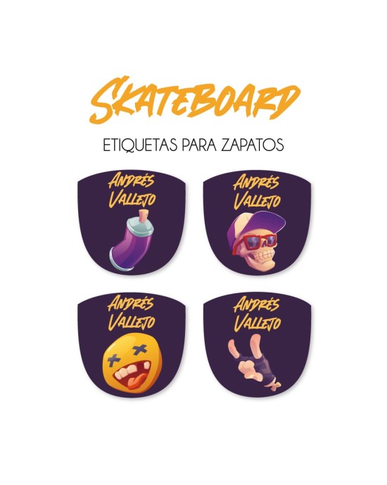 Pack Escuela y Zapatos Skateboard | Pack Adheribles y Zapatos