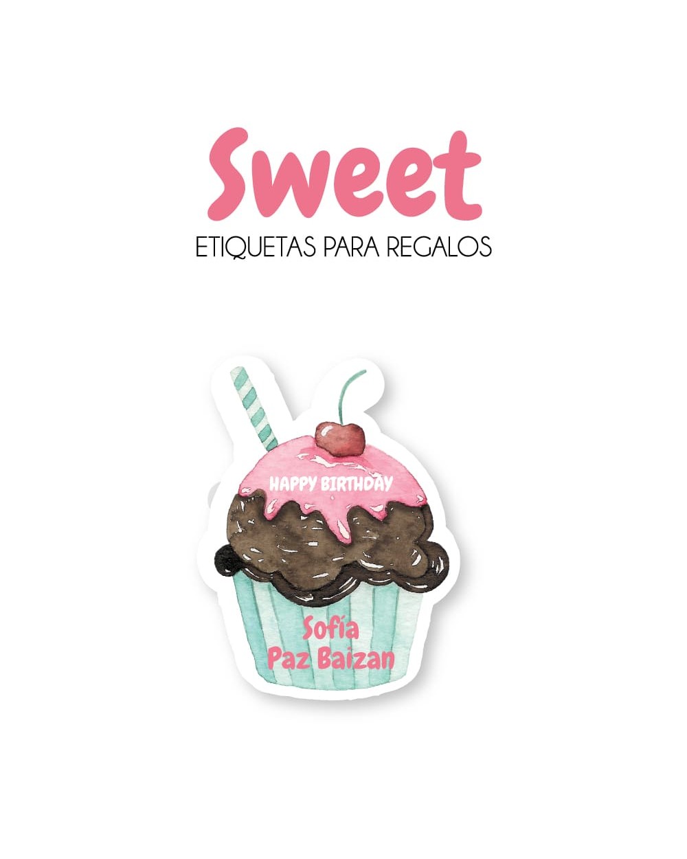 Paquete de etiquetas para Regalo Sweets - Etiquetas Para Regalos