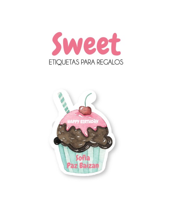 Paquete de etiquetas para Regalo Sweets - Etiquetas Para Regalos