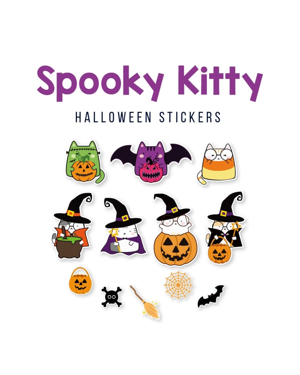 Stickers Spooky Kitty Stickers Spooky Kitty