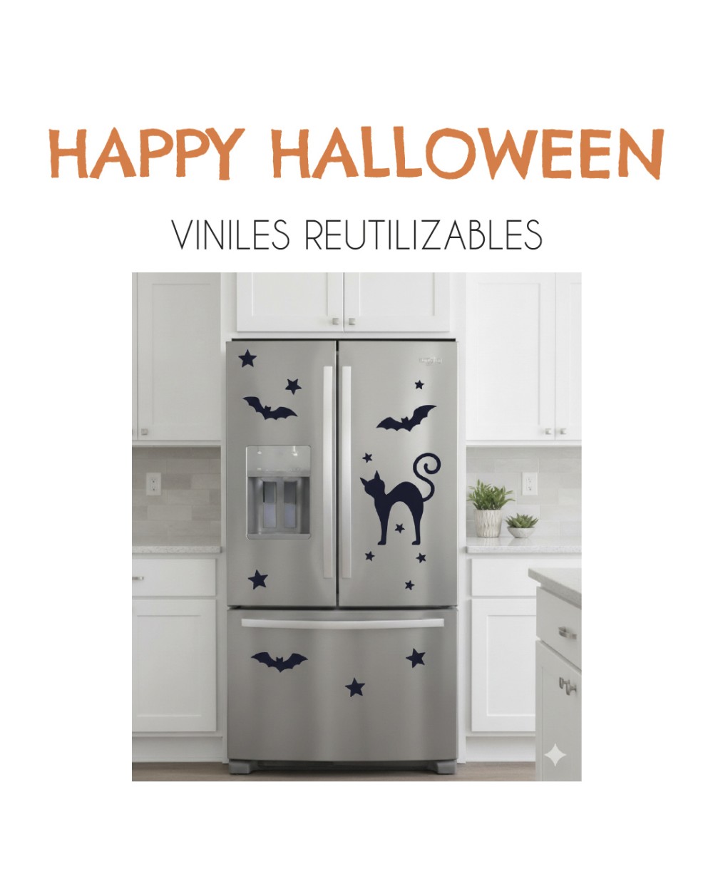 Viniles reutilizables de Halloween Viniles Trick or Treat | Etiquetas Para Halloween