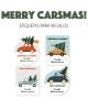 Navidad Etiquetas Merry CarsMas | Etiquetas Regalos Navidad