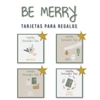 Navidad Tarjetas Be Merry Navidad Tarjetas Be Merry