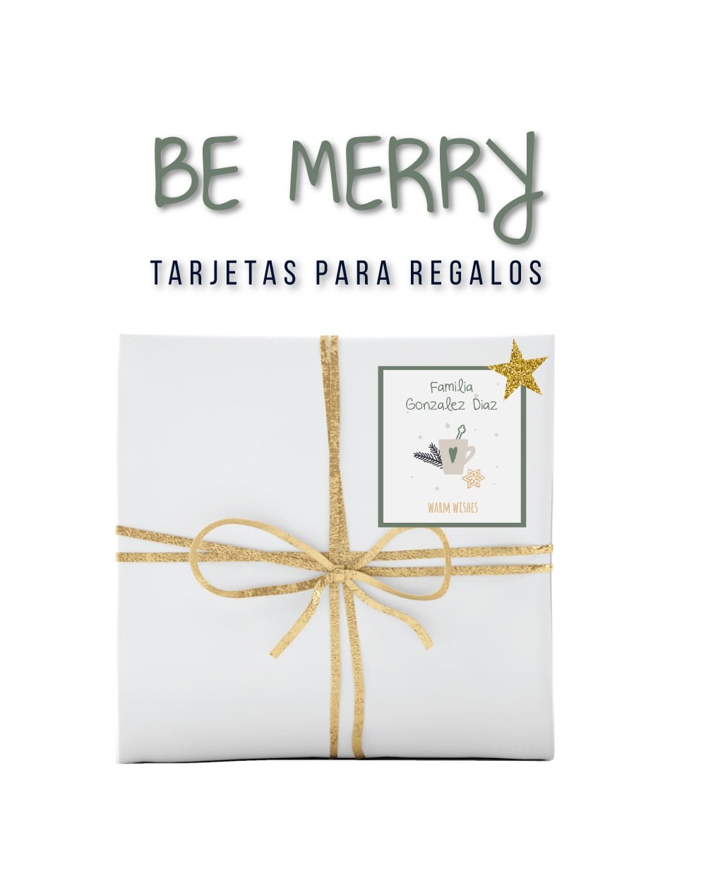 Navidad Tarjetas Be Merry | Tarjetas Regalos Navidad