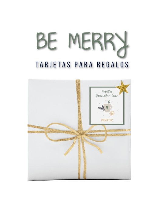 Navidad Tarjetas Be Merry | Tarjetas Regalos Navidad