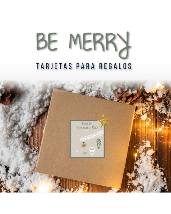 Navidad Tarjetas Be Merry | Tarjetas Regalos Navidad