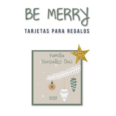 Navidad Tarjetas Be Merry