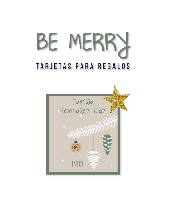 Navidad Tarjetas Be Merry | Tarjetas Regalos Navidad
