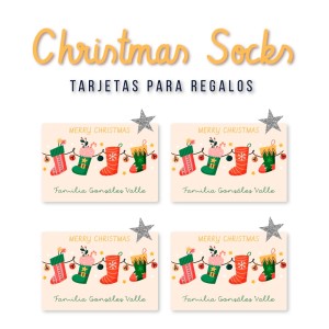Navidad Tarjetas Christmas Socks