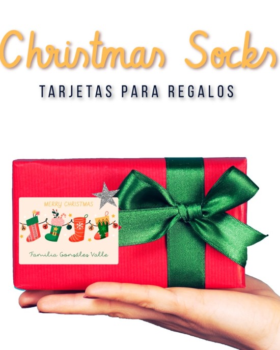 Navidad Tarjetas Christmas Socks Navidad Tarjetas Christmas Socks