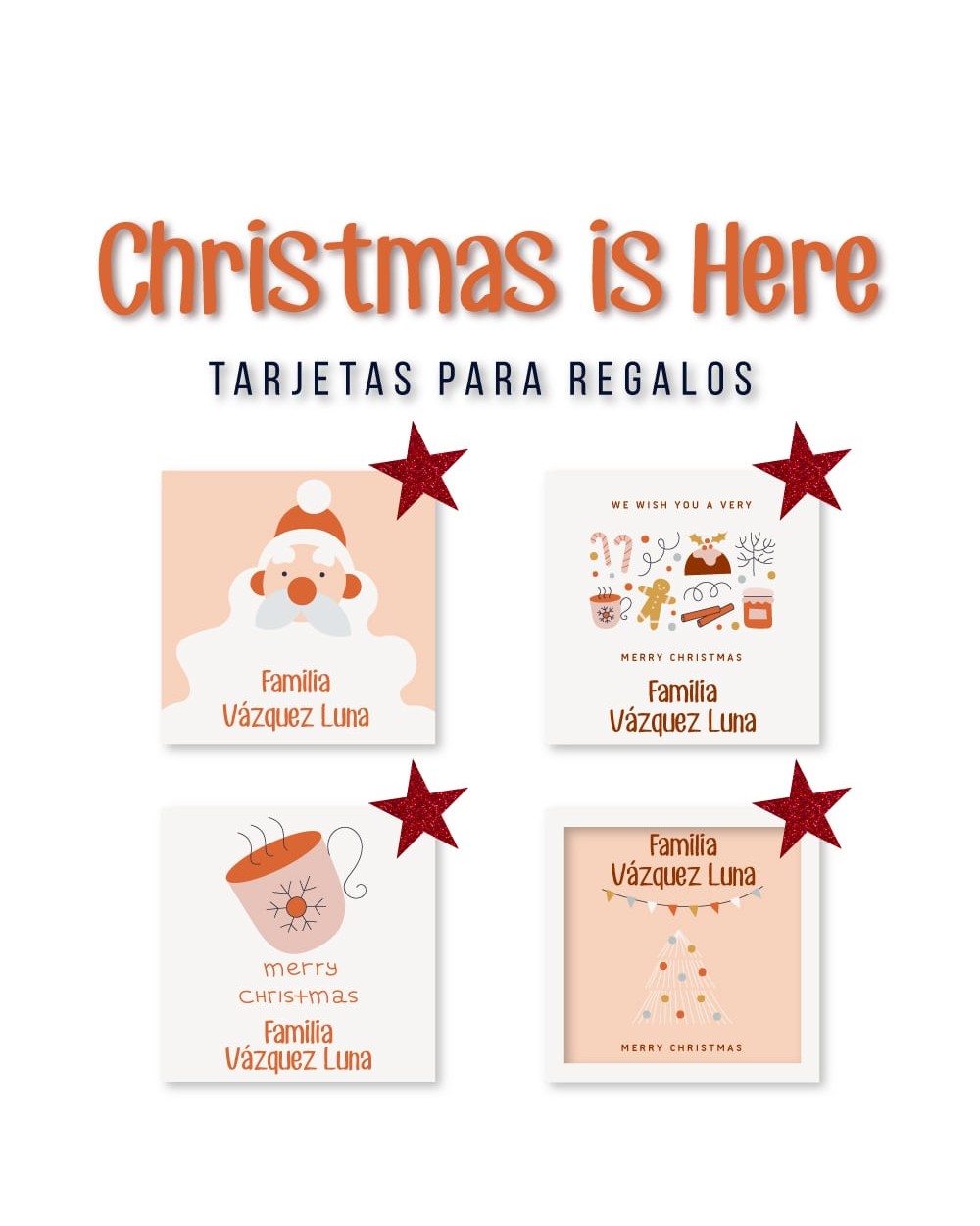Navidad Tarjetas Christmas is Here | Tarjetas Regalos Navidad Navidad Tarjetas Christmas is Here | Tarjetas Regalos Navidad
