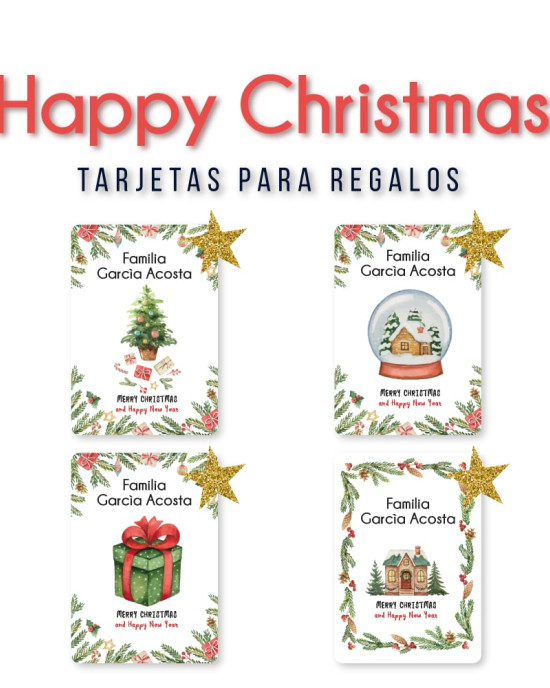 Navidad Tarjetas Happy Christmas | Tarjetas Regalos Navidad