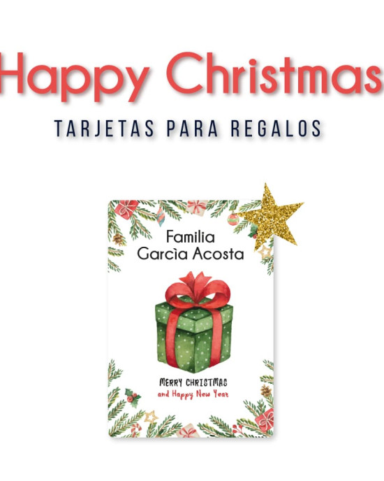 Navidad Tarjetas Happy Christmas | Tarjetas Regalos Navidad