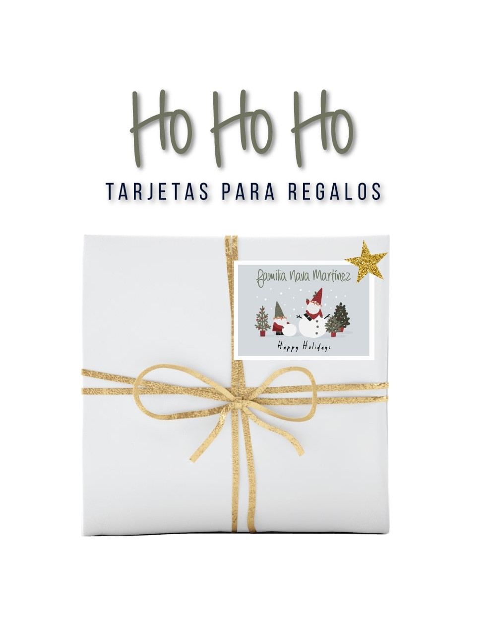 Navidad Tarjetas HoHoHo | Tarjetas Regalos Navidad