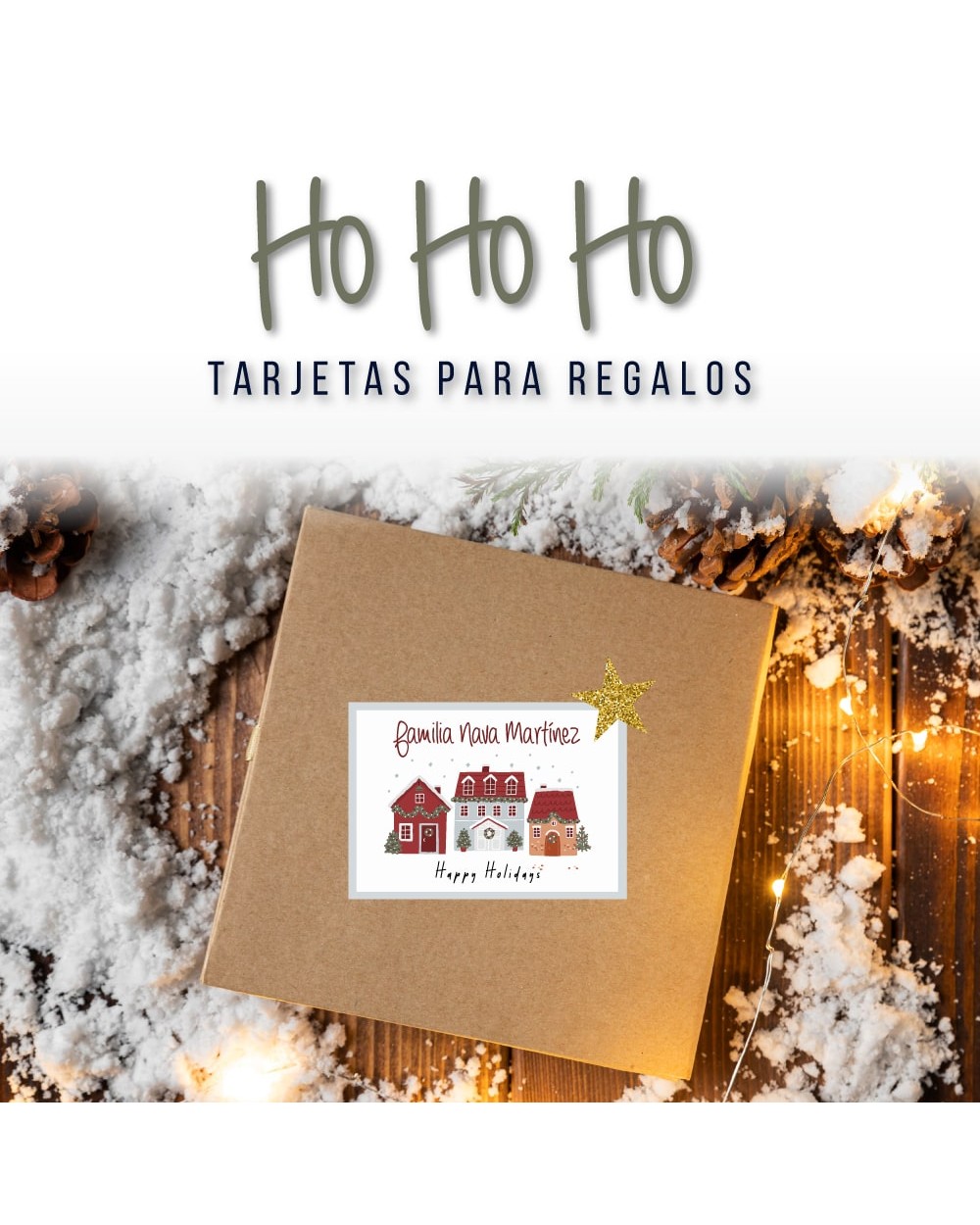 Navidad Tarjetas HoHoHo | Tarjetas Regalos Navidad