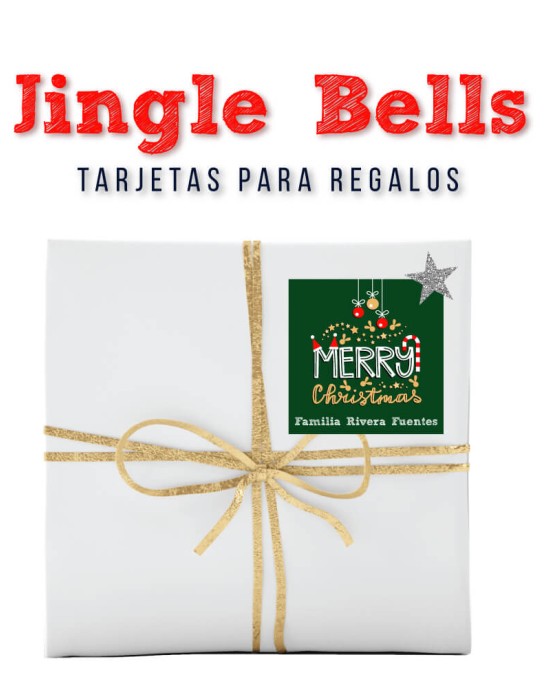 Navidad Tarjetas Jingle Bells | Tarjetas Regalos Navidad