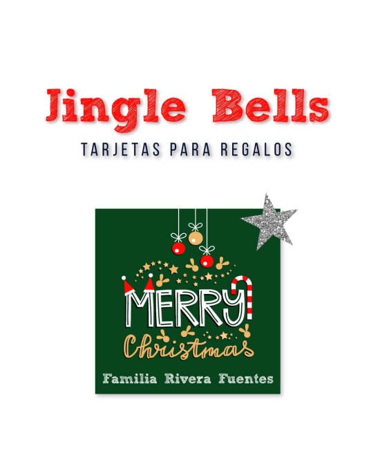 Navidad Tarjetas Jingle Bells | Tarjetas Regalos Navidad