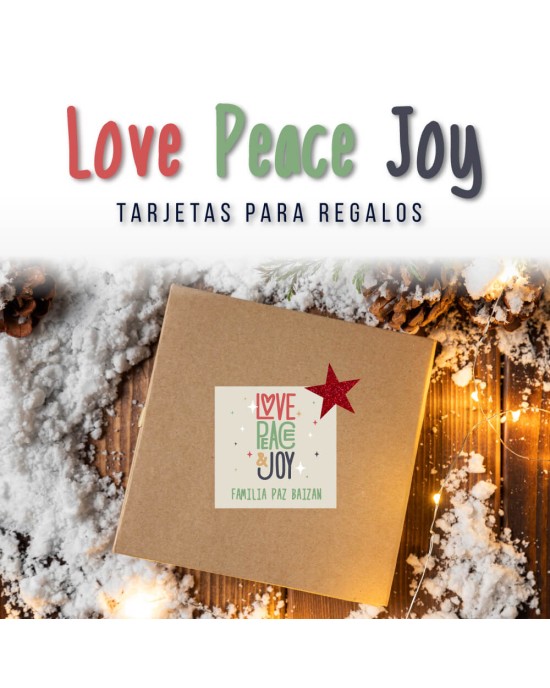 Navidad Tarjetas Love Peace Joy | Tarjetas Regalos Navidad