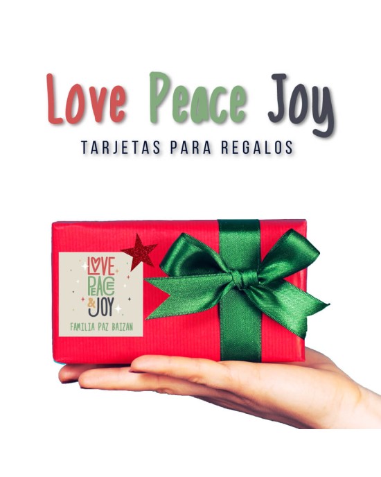 Navidad Tarjetas Love Peace Joy | Tarjetas Regalos Navidad