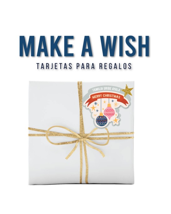 Navidad Tarjetas Make a Wish | Tarjetas Regalos Navidad
