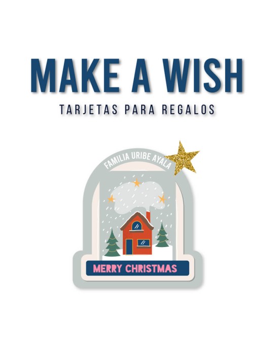 Navidad Tarjetas Make a Wish | Tarjetas Regalos Navidad