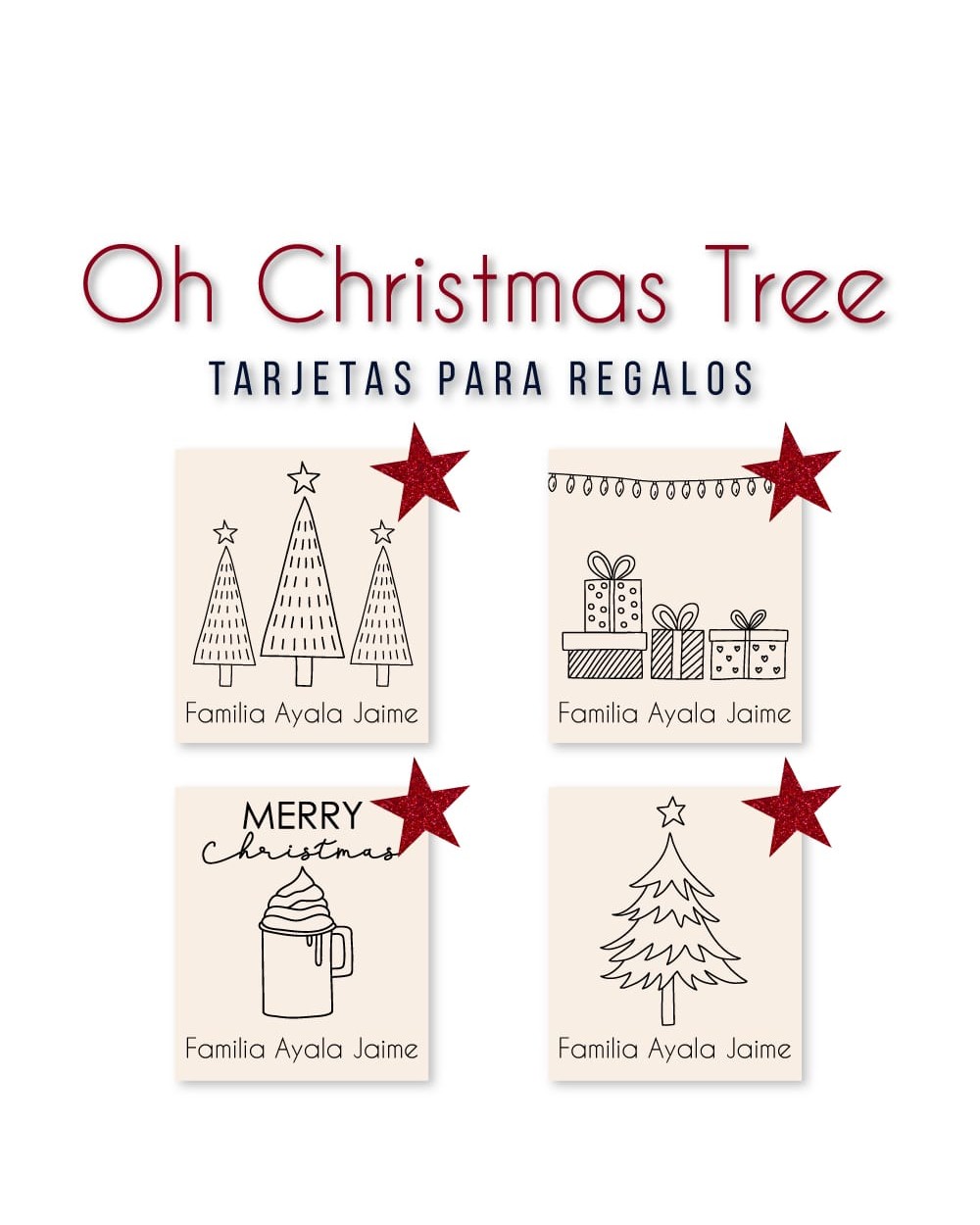 Navidad Tarjetas Oh Christmas Tree | Tarjetas Regalos Navidad Navidad Tarjetas Oh Christmas Tree | Tarjetas Regalos Navidad