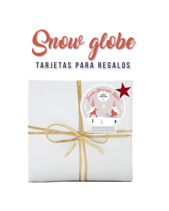 Navidad Tarjetas Snow Globe | Tarjetas Regalos Navidad