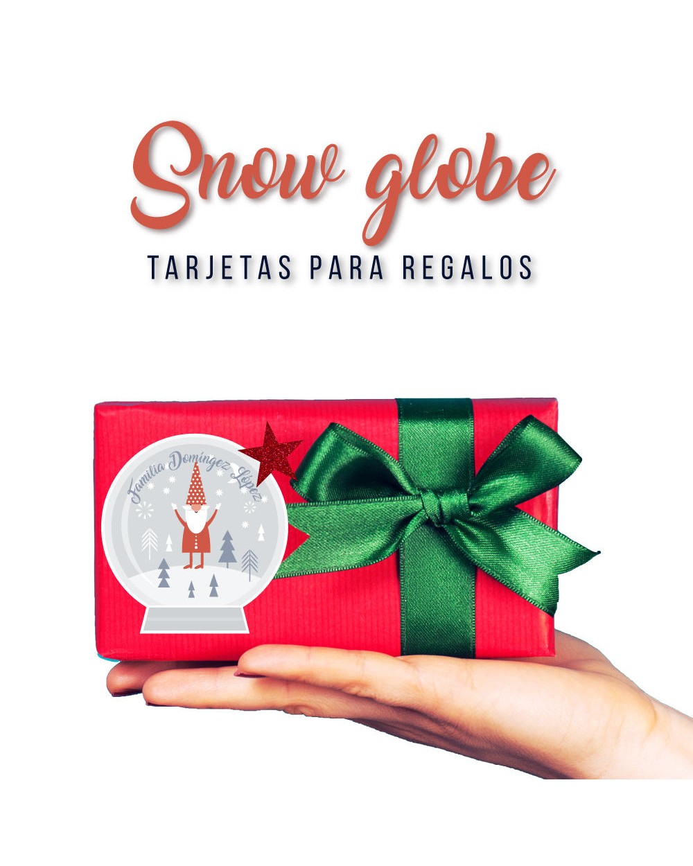 Navidad Tarjetas Snow Globe | Tarjetas Regalos Navidad