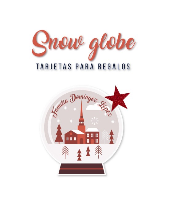 Navidad Tarjetas Snow Globe | Tarjetas Regalos Navidad