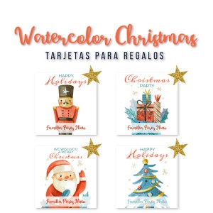 Navidad Tarjetas Watercolor Christmas