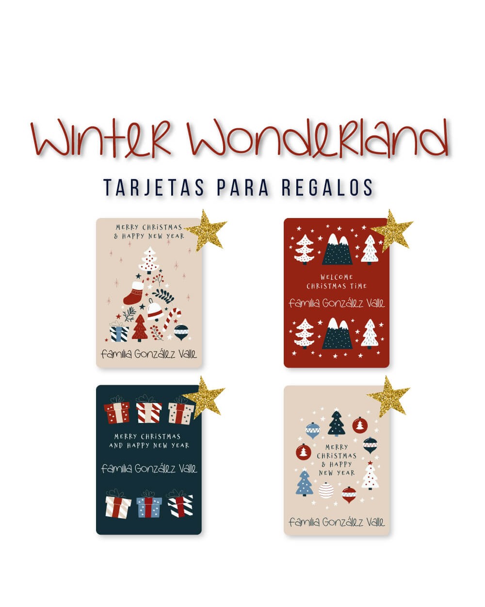 Navidad Tarjetas Winter Wonderland | Tarjetas Regalos Navidad Navidad Tarjetas Winter Wonderland | Tarjetas Regalos Navidad