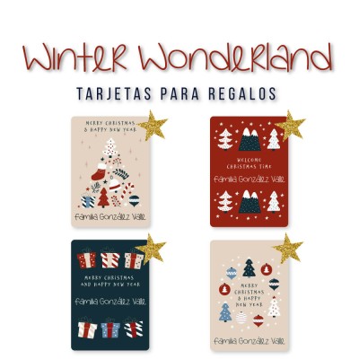 Navidad Tarjetas Winter Wonderland Navidad Tarjetas Winter Wonderland