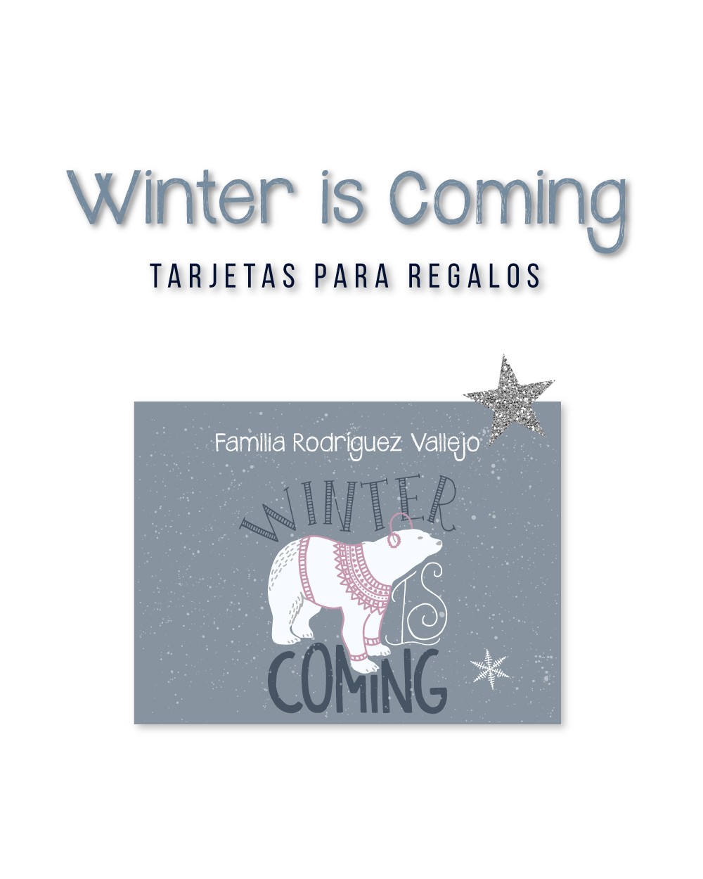 Navidad Tarjetas Winter is Coming | Tarjetas Regalos Navidad Navidad Tarjetas Winter is Coming | Tarjetas Regalos Navidad