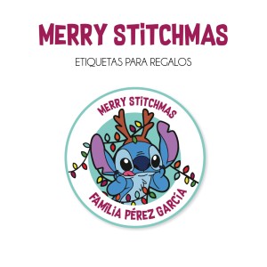 Navidad Etiquetas Merry Stitchmas