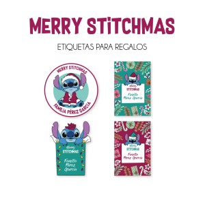Navidad Etiquetas Merry Stitchmas