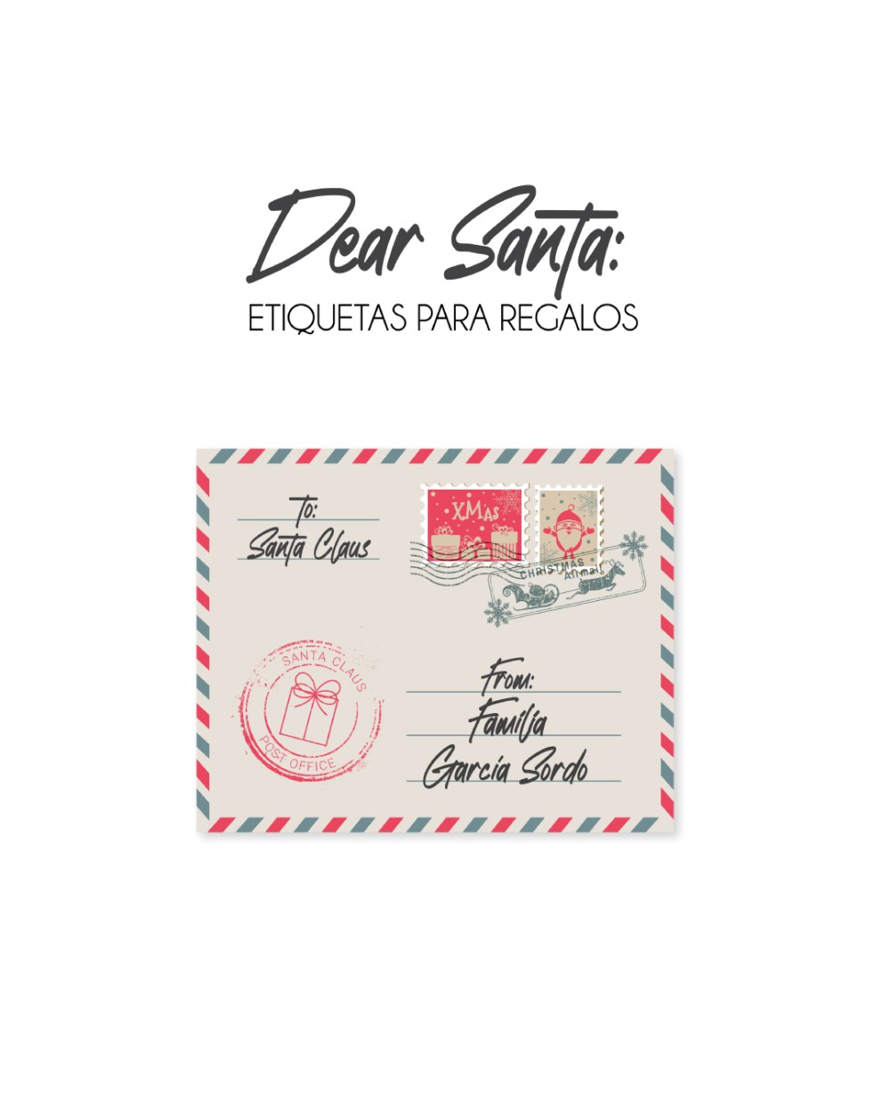Navidad Etiquetas Dear Santa | Etiquetas Regalos Navidad Navidad Etiquetas Dear Santa | Etiquetas Regalos Navidad