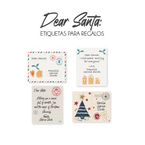 Navidad Etiquetas Dear Santa