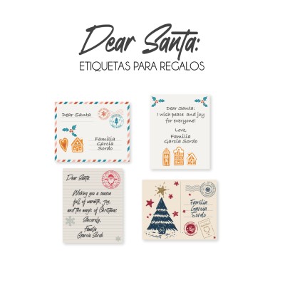 Navidad Etiquetas Dear Santa Navidad Etiquetas Dear Santa