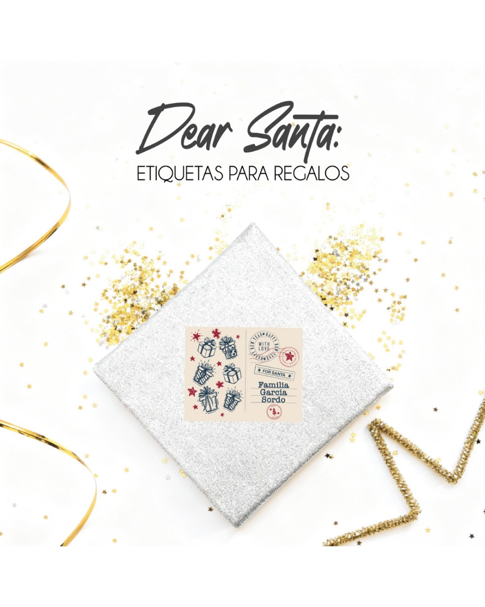 Navidad Etiquetas Dear Santa | Etiquetas Regalos Navidad Navidad Etiquetas Dear Santa | Etiquetas Regalos Navidad