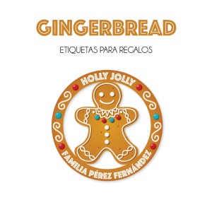 Navidad Etiquetas Gingerbread
