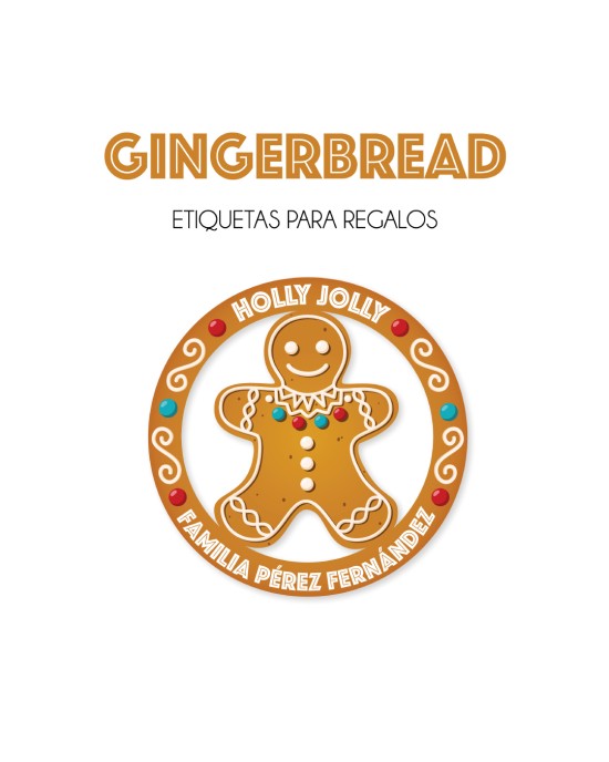 Navidad Etiquetas Gingerbread | Etiquetas Regalos Navidad