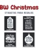 Navidad Etiquetas BW Christmas Navidad Etiquetas BW Christmas