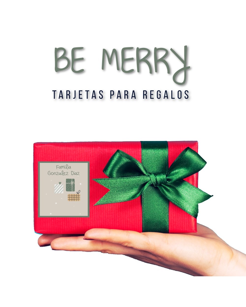 Navidad Etiquetas Be Merry | Etiquetas Regalos Navidad