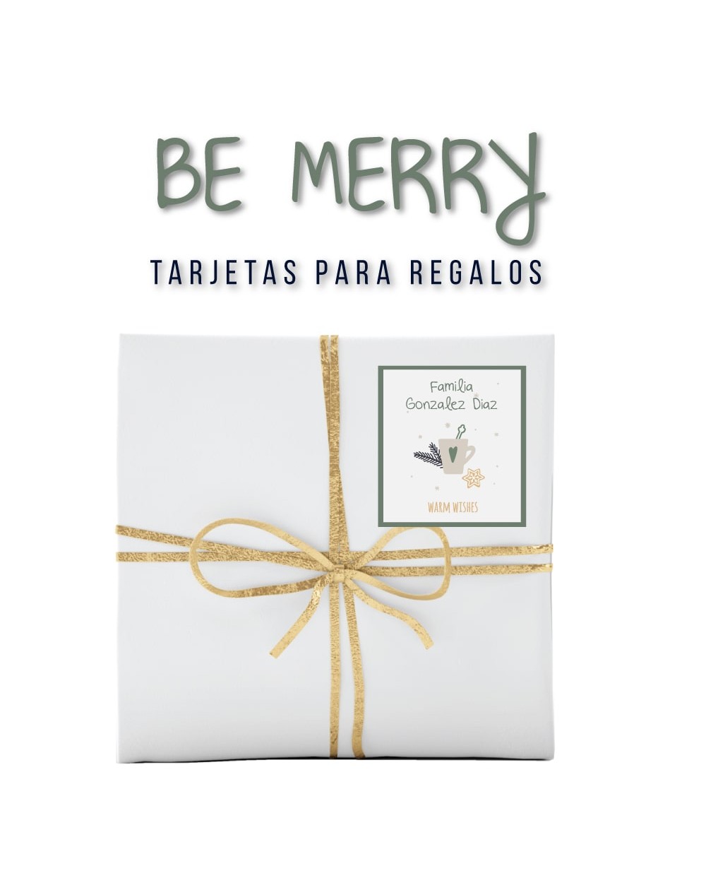 Navidad Etiquetas Be Merry | Etiquetas Regalos Navidad