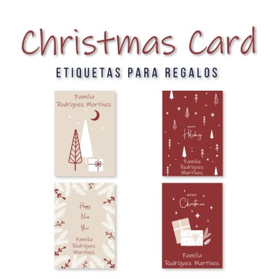 Navidad Etiquetas Christmas Card Navidad Etiquetas Christmas Card